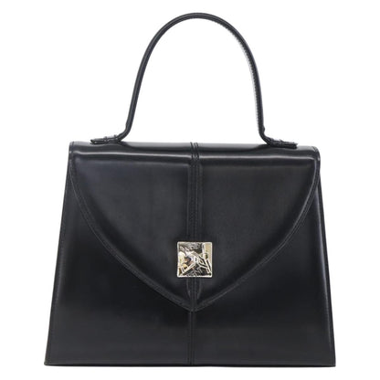 Saint Laurent Vintage Handbag Leather, BLACK, LEATHER, Handbag