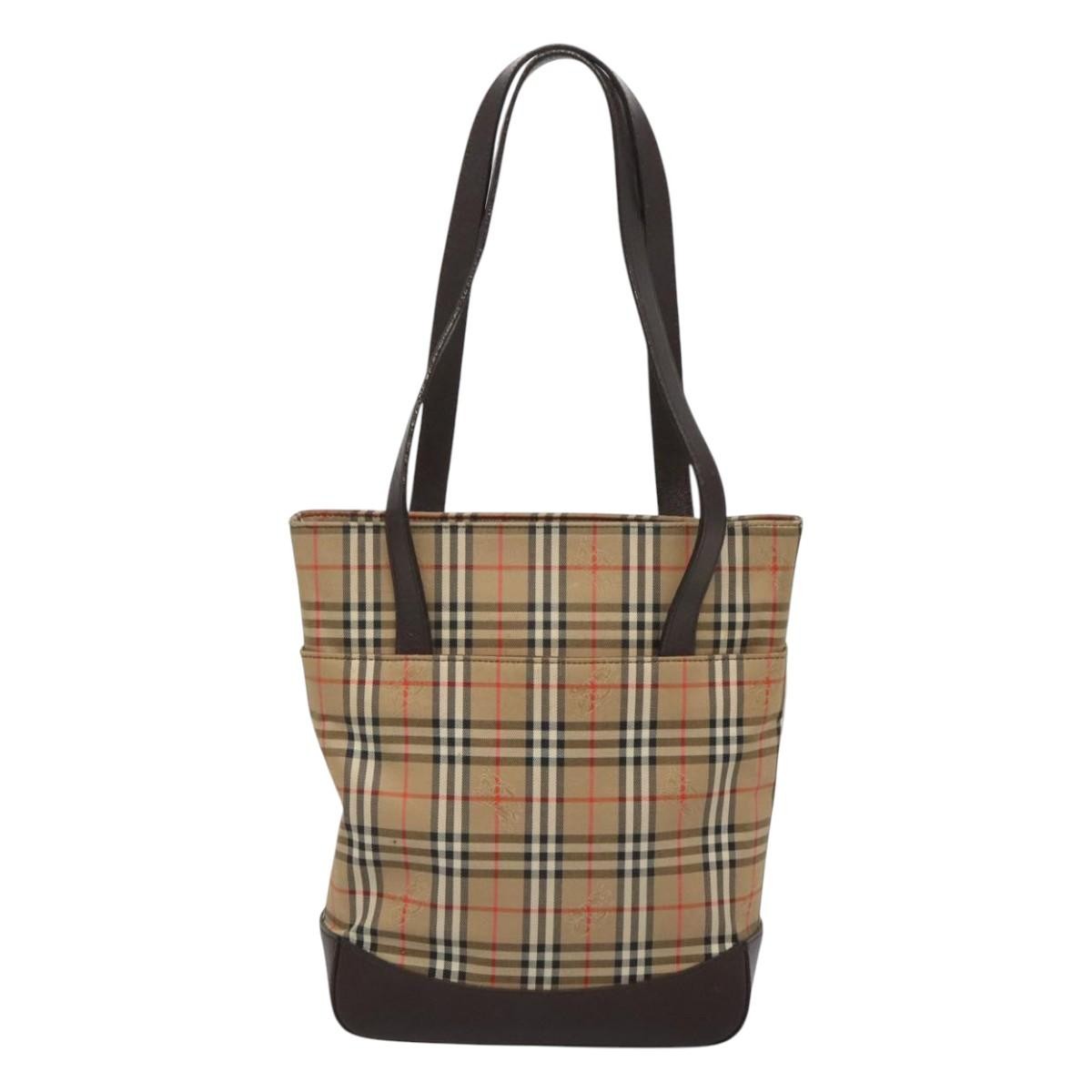 Burberry Nova Check Tote canvas check pattern, BEIGE, CANVAS, Tote bag