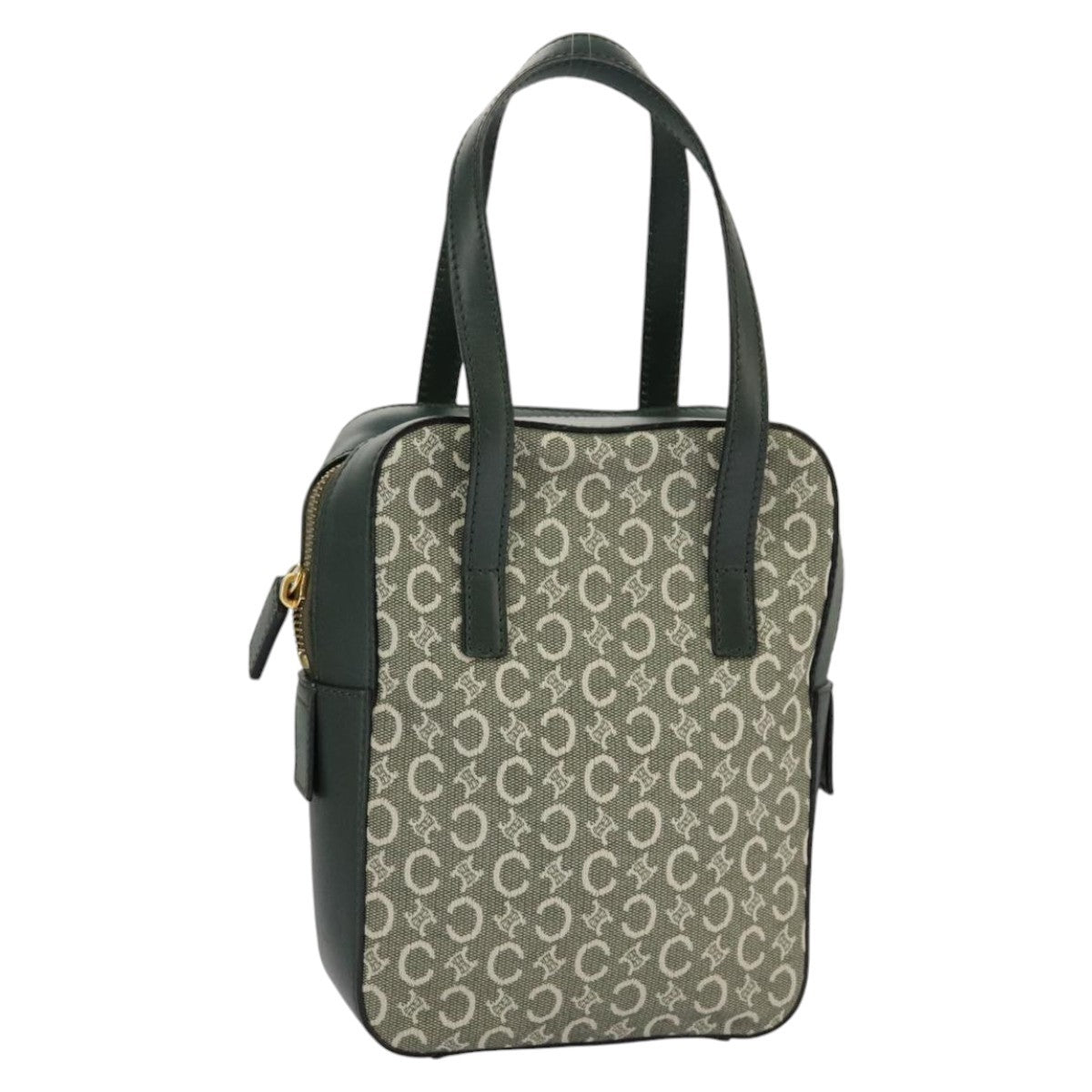 Celine C Macadam Handbag Canvas, Gray, Canvas, Handbag