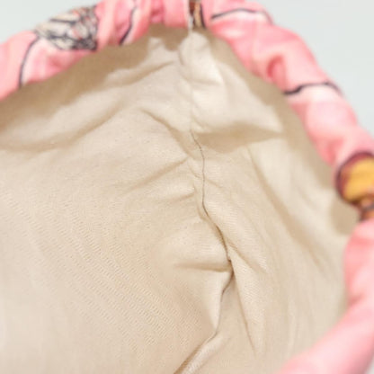 Loewe Drawstring Pouch Printed Canvas, PINK, CANVAS, Clutche & pouche