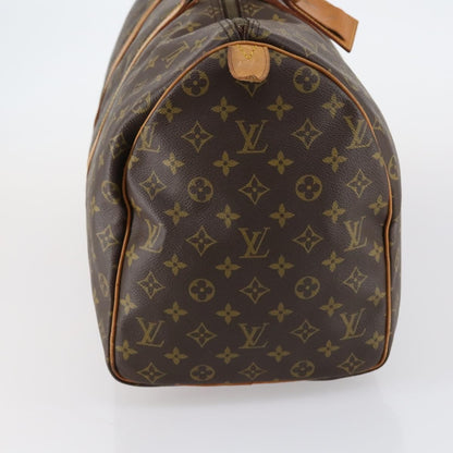 Louis Vuitton Keepall Bag Monogram Canvas, BROWN, CANVAS, Travel bag