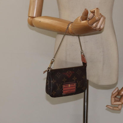 Louis Vuitton Pochette Accessoires Limited Edition Monogram Trunk, BROWN, CANVAS, Clutche & pouche