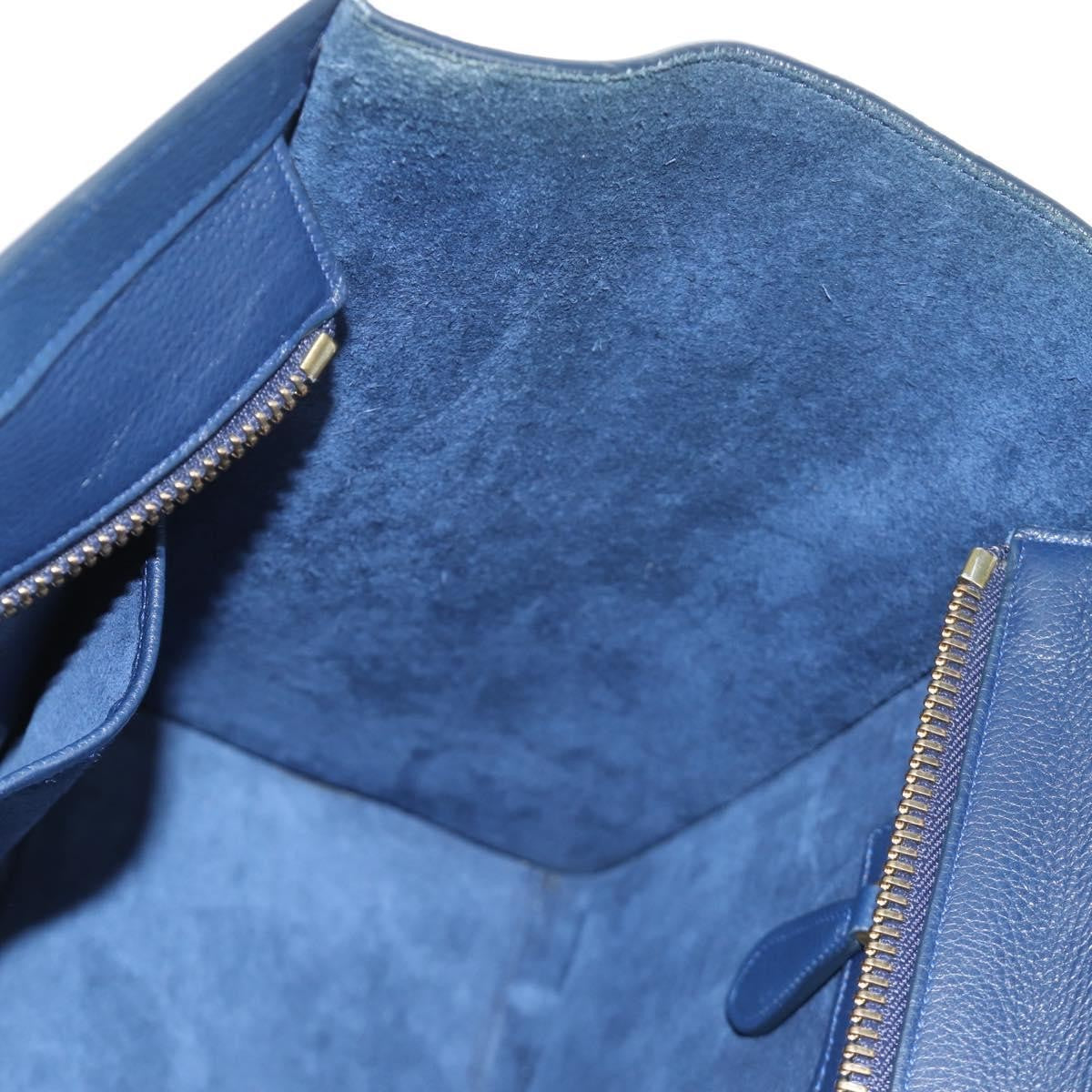 Celine Luggage Bag Smooth Leather, Navy, Leather, Tote Bag