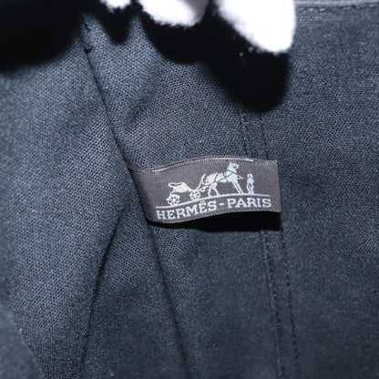 Hermes Fourre Tout Tote Canvas, BLACK, CANVAS, Tote bag