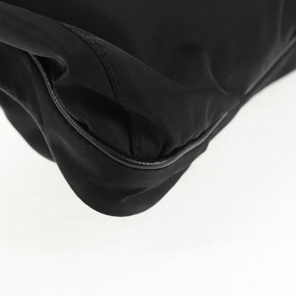 Prada Zip Messenger Quilted Tessuto, BLACK, NYLON, Shoulder bag