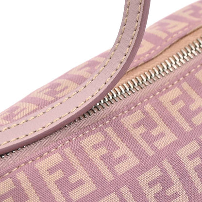 Fendi Pochette Shoulder Bag Zucchino Canvas, PURPLE, CANVAS, Shoulder bag