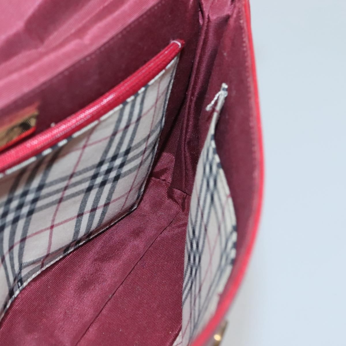 Burberry Vintage Handbag Leather, RED, LEATHER, Handbag