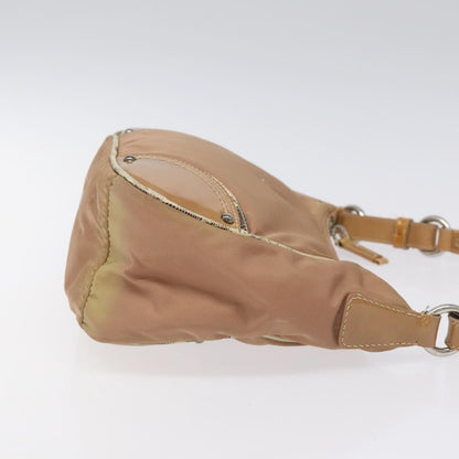 Prada Zip Hobo Tessuto with Leather, BEIGE, NYLON, Shoulder bag