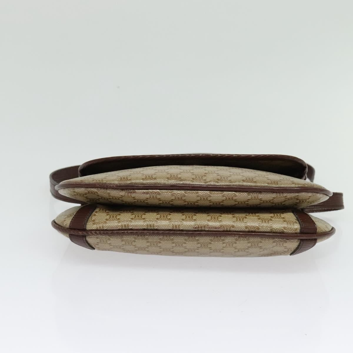 Celine Macadam Shoulder Bag PVC Leather, BEIGE, CANVAS, Shoulder bag