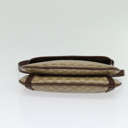 Celine Macadam Shoulder Bag PVC Leather, BEIGE, CANVAS, Shoulder bag