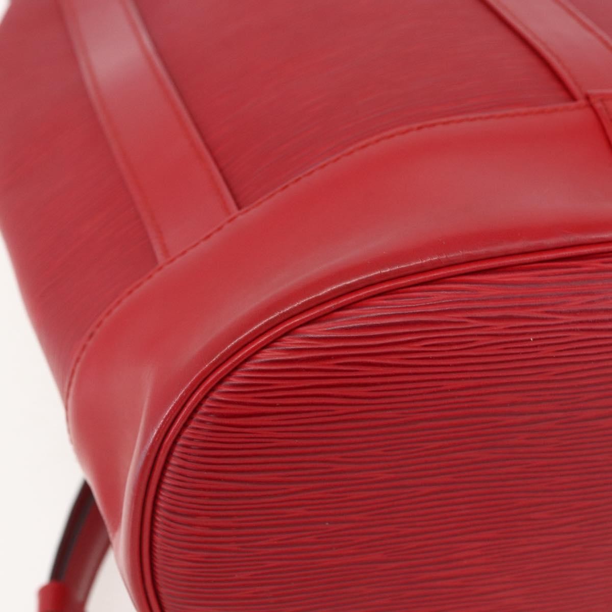 Louis Vuitton Randonnee Backpack Epi Leather, RED, LEATHER, Shoulder bag