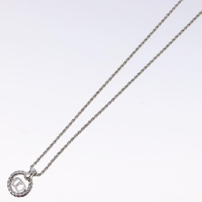 Christian Dior CD Round Pendant Necklace Metal, SILVER, METAL, Necklace