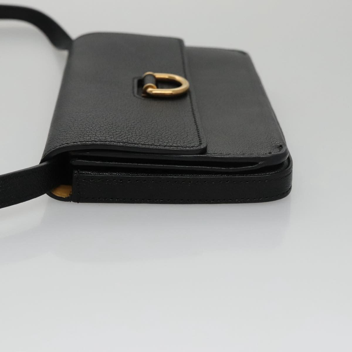 Burberry D-Ring Shoulder Bag Leather, BLACK, LEATHER, Shoulder bag