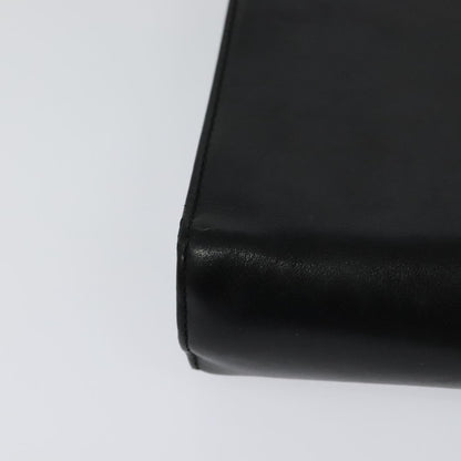 Salvatore Ferragamo Vintage Gancini Pochette Leather, BLACK, LEATHER, Clutche & pouche