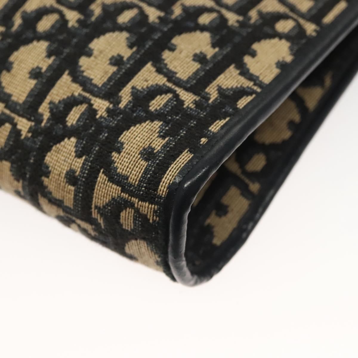 Christian Dior Vintage Trotter Shoulder Bag Canvas, NAVY, CANVAS, Shoulder bag