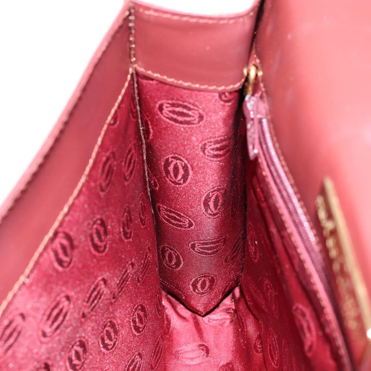 cartier Must de Cartier Clutch bag Leather, BURGUNDY, LEATHER, Clutche & pouche