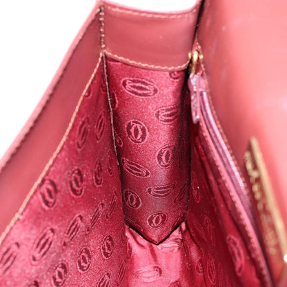 cartier Must de Cartier Clutch bag Leather, BURGUNDY, LEATHER, Clutche & pouche