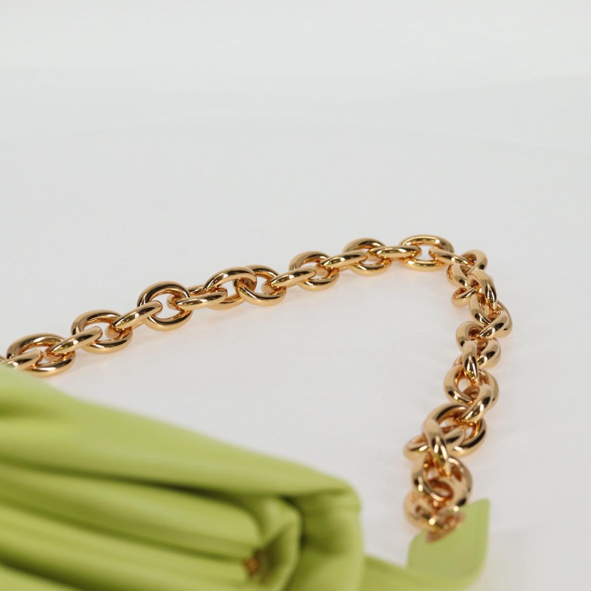 Bottega Veneta The Chain Pouch Leather, YELLOW, LEATHER, Clutche & pouche