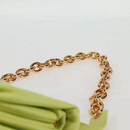 Bottega Veneta The Chain Pouch Leather, YELLOW, LEATHER, Clutche & pouche