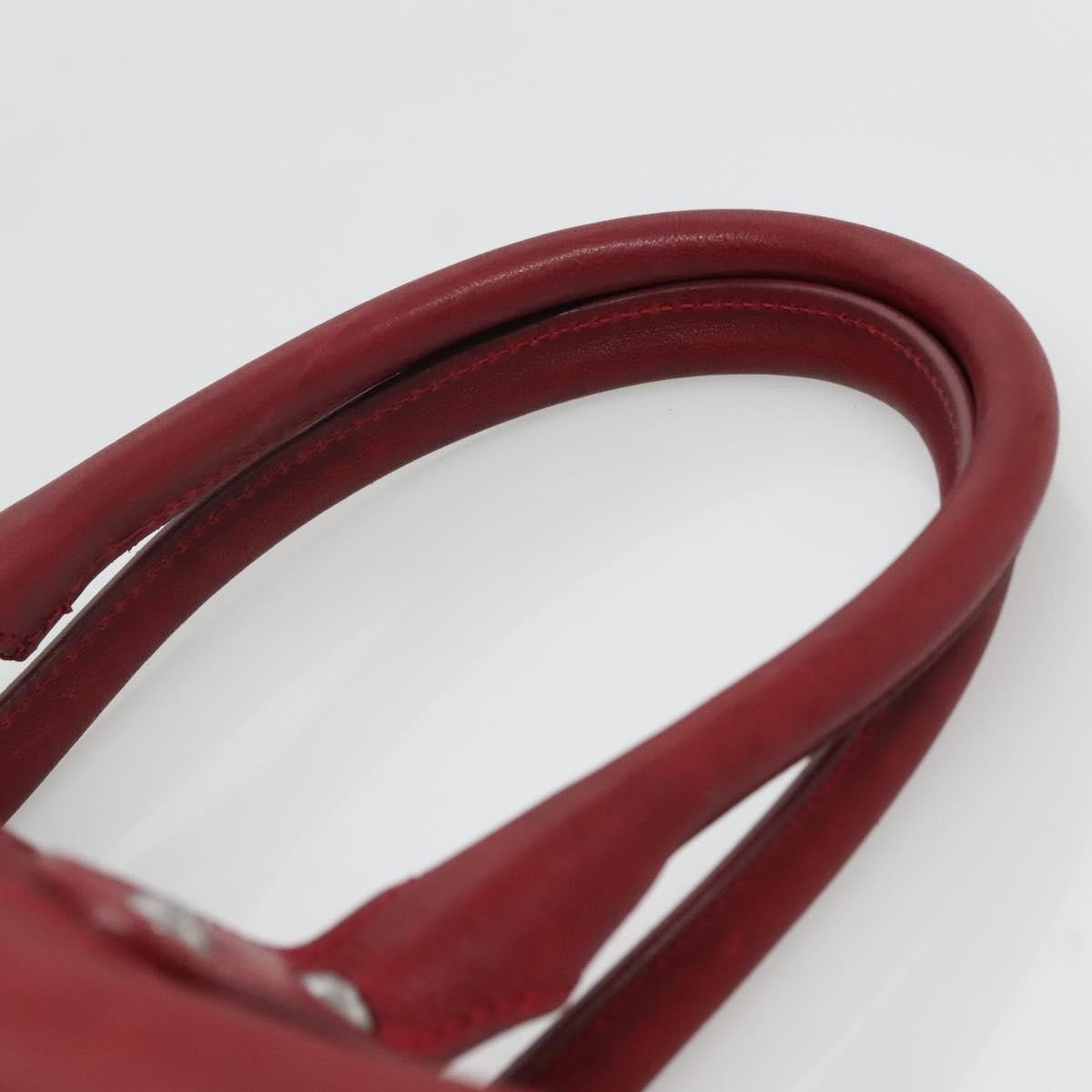 Chanel CC Round Flap Doctor Bag Lambskin, RED, LEATHER, Travel bag