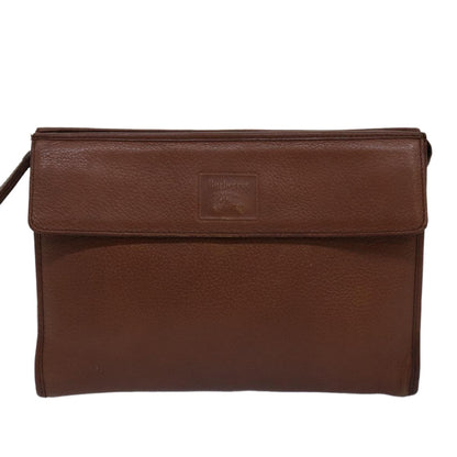 Burberry Vintage Pouch Leather, Brown, Leather, Clutch