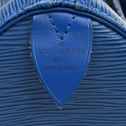 Louis Vuitton Speedy Handbag Epi Leather, Blue, Leather, Handbag