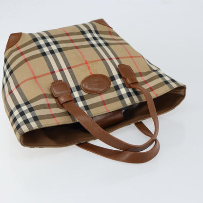 Burberry Vintage Tote Vintage Check Coated Canvas, BEIGE, CANVAS, Tote bag