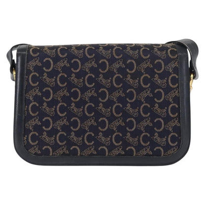 Celine Horse Carriage Shoulder bag Canvas and Leather, NAVY, CANVAS, Shoulder bag