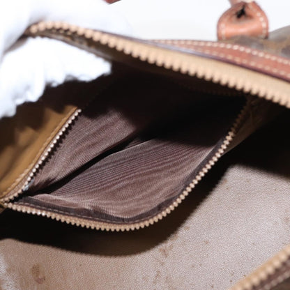 Celine Vintage Macadam Boston bag Canvas, BROWN, CANVAS, Travel bag