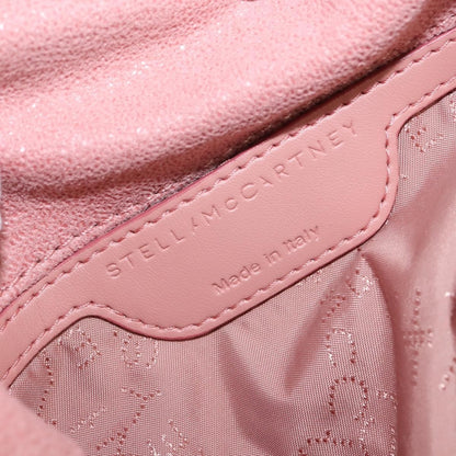 Stella McCartney Falabella Fold Over Crossbody Bag Shaggy Deer, PINK, POLYESTER, Shoulder bag