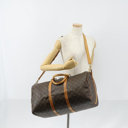 Louis Vuitton Keepall Bandouliere Bag Monogram Canvas, BROWN, CANVAS, Travel bag