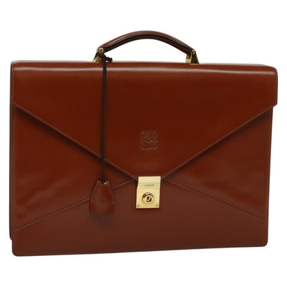 Loewe Anagram Business Leather, BROWN, LEATHER, Briefcase