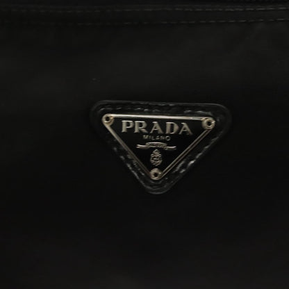 Prada Zip Pouch Tessuto, BLACK, NYLON, Clutche & pouche