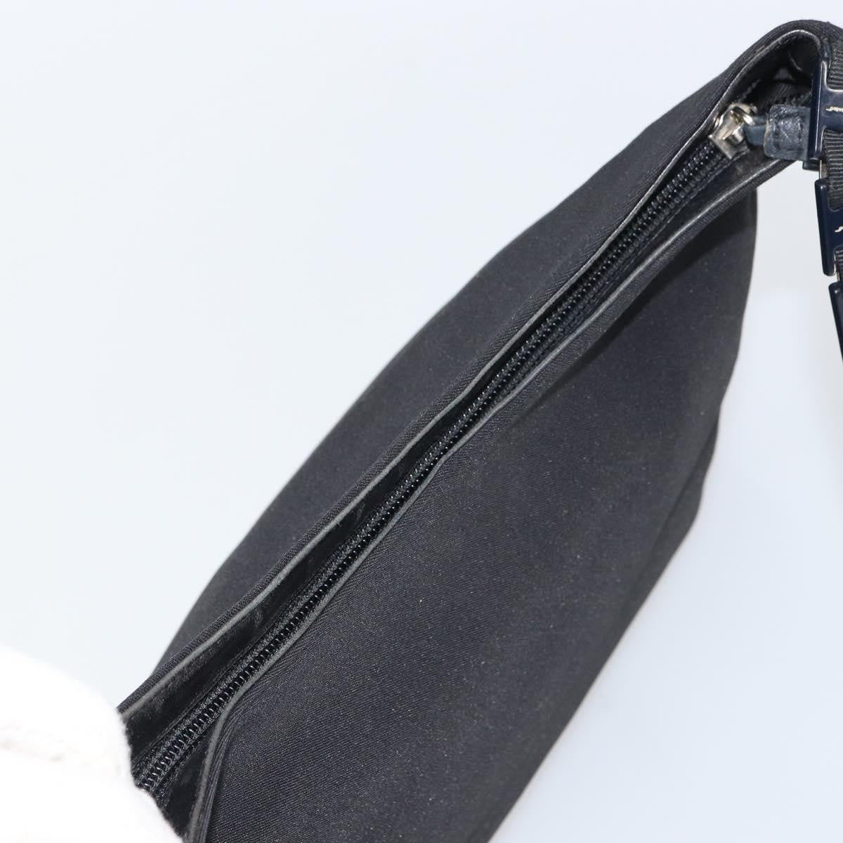 Salvatore Ferragamo Vala Shoulder Bag Nylon, BLACK, NYLON, Shoulder bag