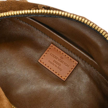 Louis Vuitton Onatah Hobo Suede, BROWN, SUEDE, Handbag