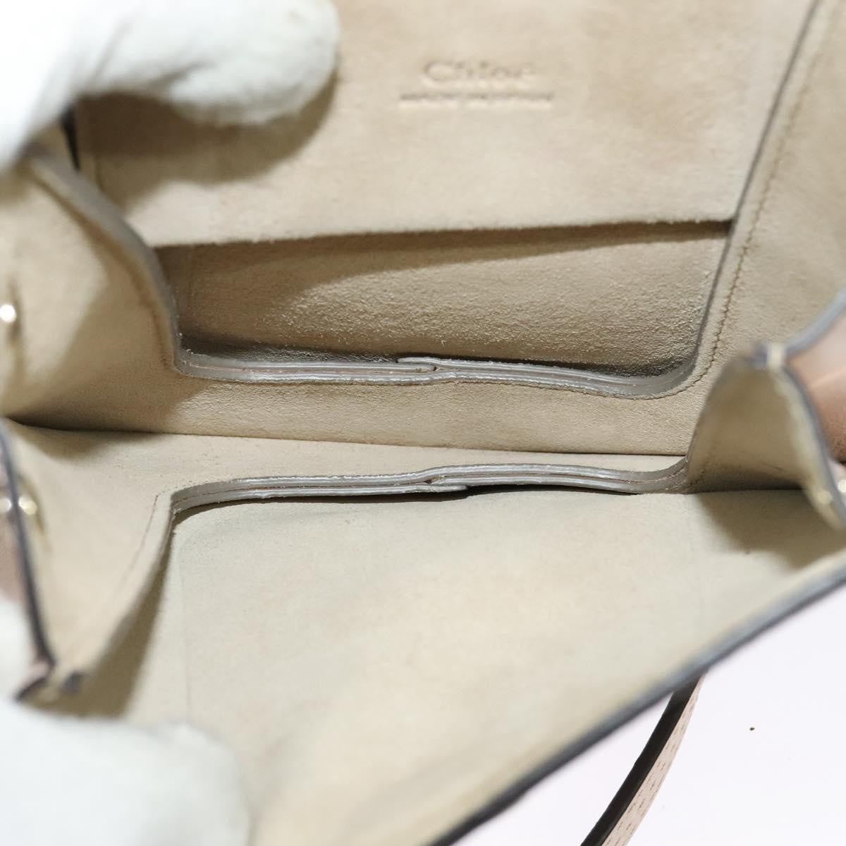 Chloe Faye Crossbody Leather and Suede, BEIGE, LEATHER, Shoulder bag