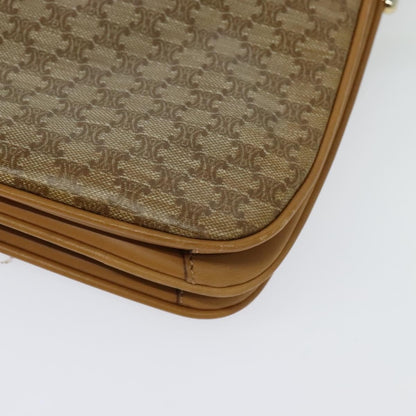 Celine Macadam Shoulder Bag PVC Leather, BEIGE, CANVAS, Shoulder bag