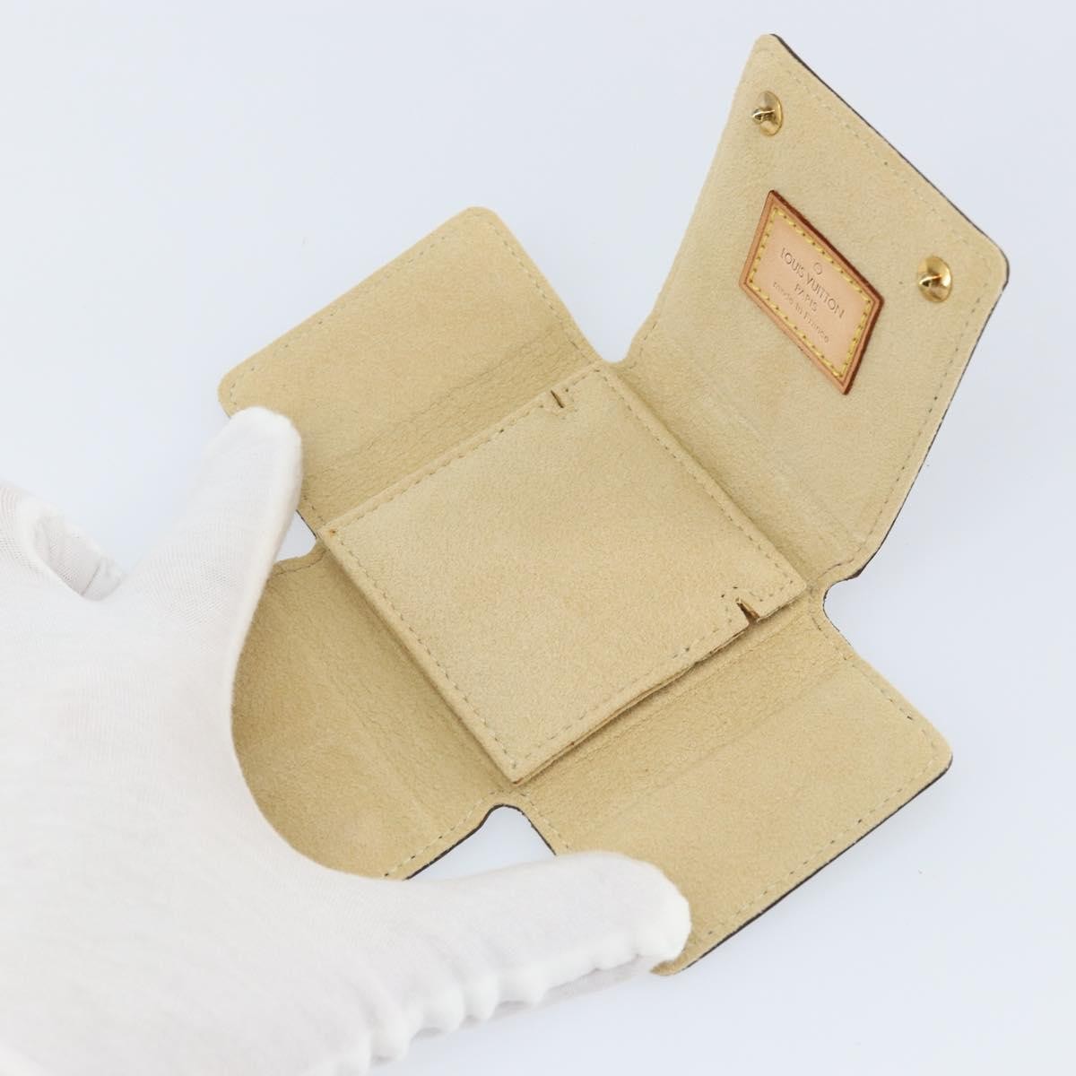 Louis Vuitton CASE JEWELRY BOX Canvas, BROWN, CANVAS, Wallets