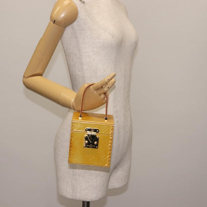 Louis Vuitton Bleecker Box Bag Monogram Vernis, BEIGE, PATENT_LEATHER, Clutche & pouche