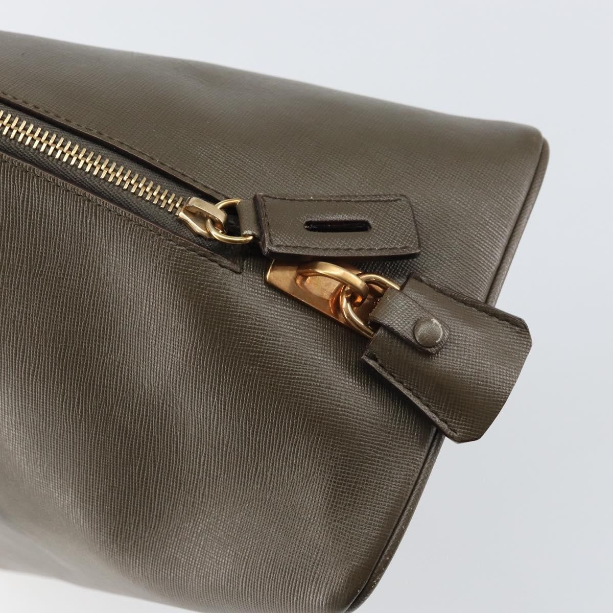 Prada Promenade Bag Saffiano Leather, BROWN, LEATHER, Handbag