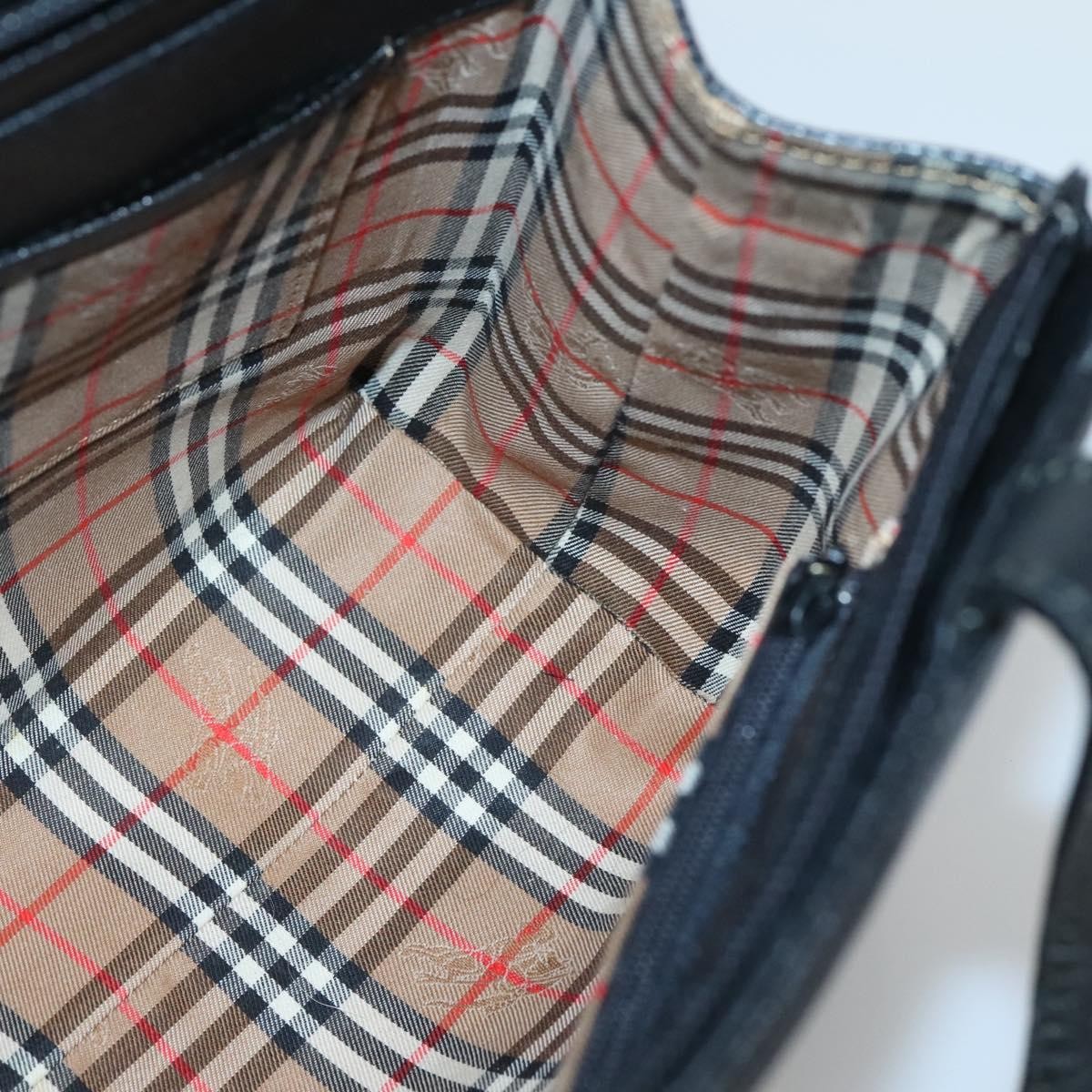 Burberry Vintage Handbag Leather, BLACK, LEATHER, Handbag