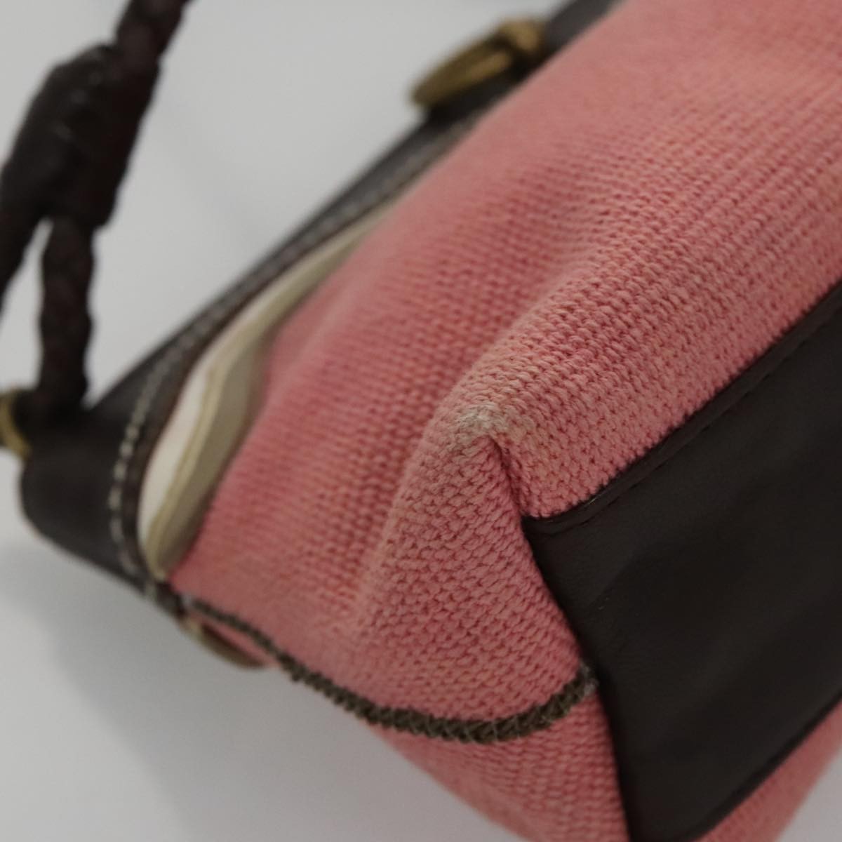 Bottega Veneta Vintage Shoulder Bag Canvas, PINK, CANVAS, Shoulder bag