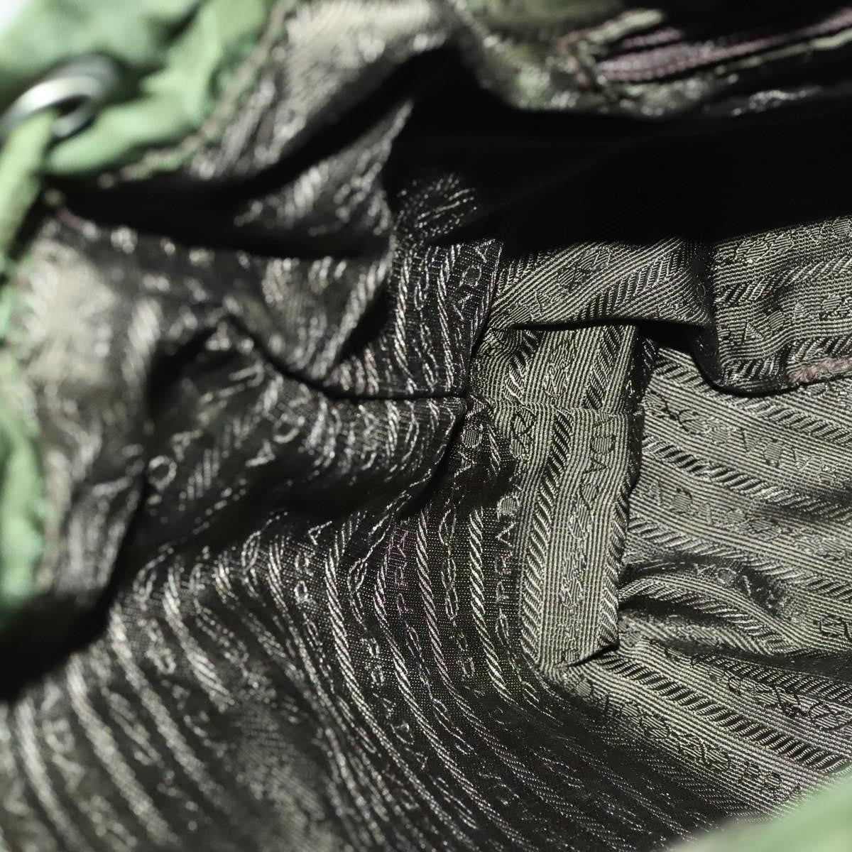 Prada Vela Double Front Pocket Backpack Tessuto with Saffiano Leather, KHAKI, NYLON, Backpack