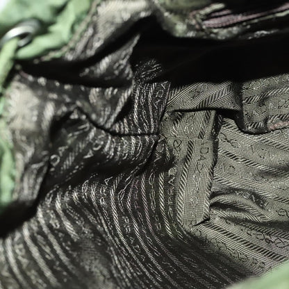 Prada Vela Double Front Pocket Backpack Tessuto with Saffiano Leather, KHAKI, NYLON, Backpack