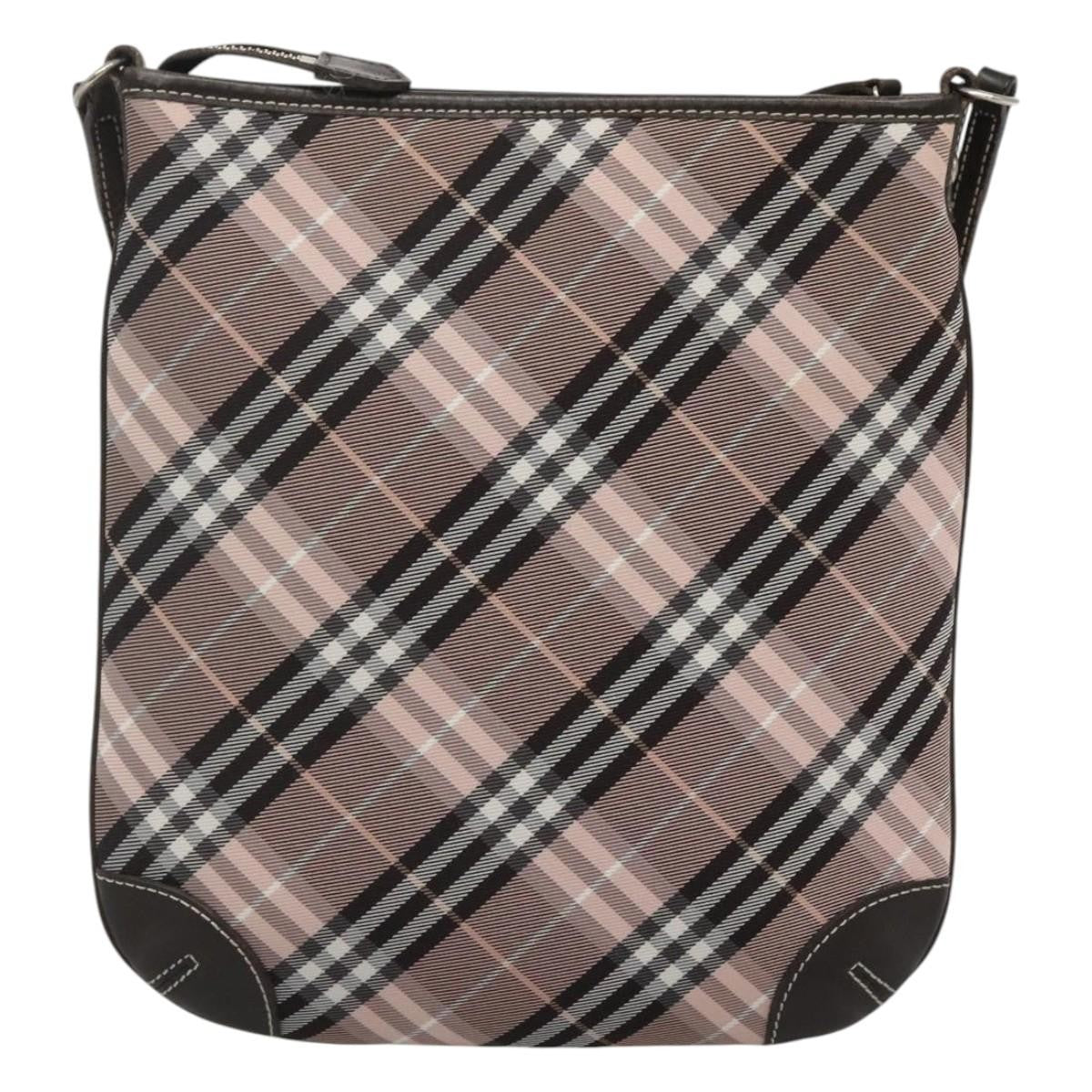 Burberry Nova Check Blue Label Canvas, PINK, CANVAS, Shoulder bag