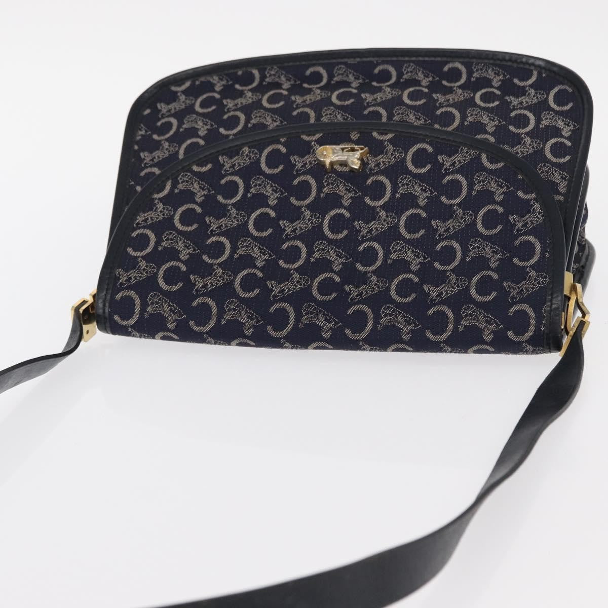Celine C Sulky Shoulder bag Canvas, NAVY, CANVAS, Shoulder bag