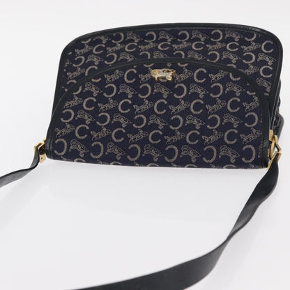 Celine C Sulky Shoulder bag Canvas, NAVY, CANVAS, Shoulder bag
