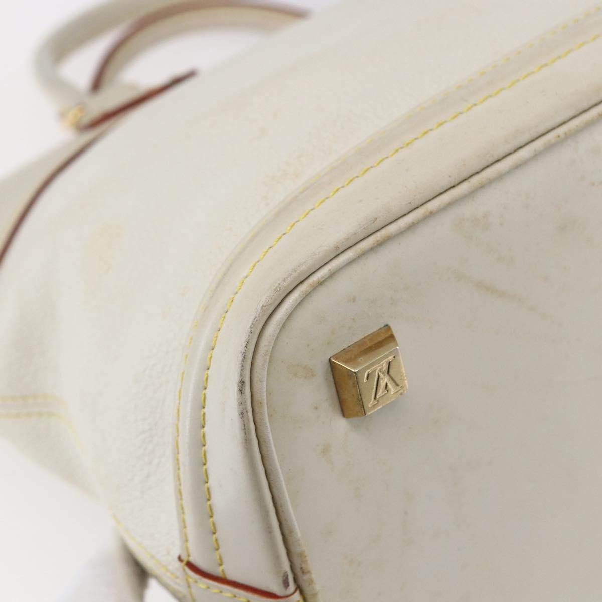 Louis Vuitton Suhali Lockit Handbag Leather, WHITE, LEATHER, Handbag