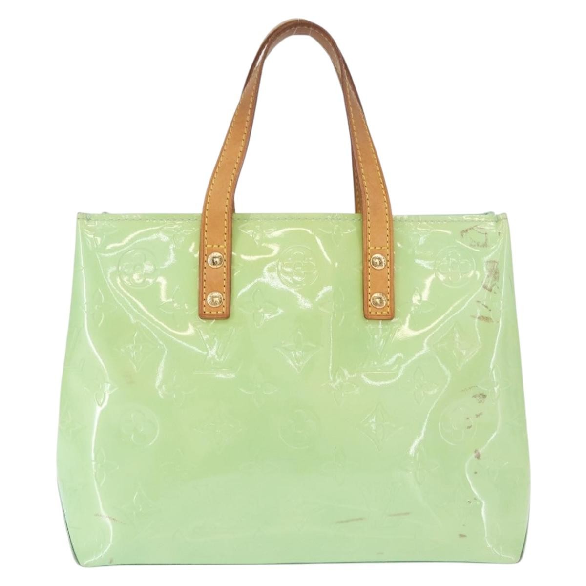 Louis Vuitton Reade Handbag Monogram Vernis, GREEN, PATENT_LEATHER, Tote bag