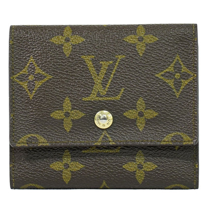 Louis Vuitton Porte Tresor Etui Papiers Wallet Monogram Canvas, BROWN, CANVAS, Card Holders